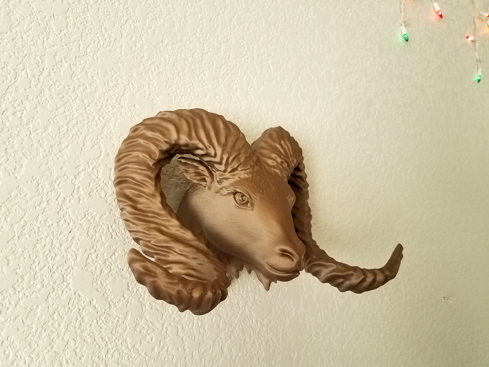 Ram Head. Wall Decoration. 3D Printing on demand.